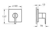 Vitra Suit Ankastre Duş Bataryası, Soft Altın A4283774 - 2