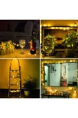 DDPEST 3 Metre Günışığı Sarı Işık Piller Dahil Peri Led  Çok Amaçlı Dekoratif Aydınlatma Sarı Işık - 5
