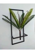 DDTREND Dekoratif Metal Çiçeklik Ve Yapay Palmiye Areka Duvar Aksesuarı Dekoratif Salon Balkon Yapay Çiçek - 1