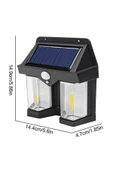 DDTREND Çiftli Solar Güneş Enerjili Şarjlı Aplik Lamba Hareket Sensörlü Çift Ampul Solar Aydınlatma - 3