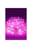 DDPEST B.Pil İle Çalışan Dekoratif 10 Metre Peri Led Işık Pembe Işık Aydınlatma (Piller Dahil Değildir)-B - 2