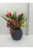 DDTREND DDS-204 Saksıda Yapay Çiçek Aranjman , Taş Yosunlu , Gerçekci Görünüm Yeni Trend - 3