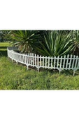 DDPEST Beyaz 10 Adet Bahçe Çiti Dekoratif Esnek Plastik Çit Peyzaj Koruma Çiti Toplam 580-36 Cm-ls - 2