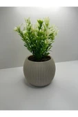 DDTREND Mini Saksıda Afrika Zambağı Yapay Bitki Gerçek Taş Yosunlu 18 Cm Dekoratif Banyo Mutfak Masa Çiçeği - 3