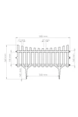 DDPEST 10 Adet Beyaz Yerli Üretim Mini Bahçe Çiti Dekoratif Esnek Plastik Çit Peyzaj Koruma Çiti 580-36 Cm - 5
