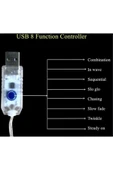 DDPEST Kumandalı 8 Modlu Usb Ile Çalışan 5 Metre Dekoratif Peri Led Rgb Çok Renkli Yılbaşı Süsü-DS - 2
