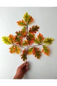 DDPEST Yapay Sonbahar Çınar Yaprağı Dalı Dikey Bahçe Uygulama Malzemesi Gerçekci Görünüm 60 Cm - 1