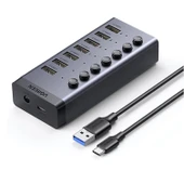 UGREEN 30778 7 Port 5Gbps (USB 3.0 Bağlantı Noktasında) Aktarım Hızı Hub Çoklayıcı ve Şarj İstasyonu - 1