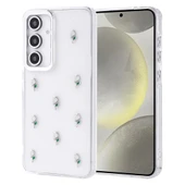 Samsung Galaxy S24 FE Kılıf Kabartmalı Kelebek-Kiraz-Çiçek Dizayn Şeffaf Kutup Kapak thumbnail 3