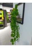 DDPEST Ahşap Çerçeve Raflı Saksıda Sarkan Üzüm Yaprağı 5 Dal Sarmaşık Yapay Çiçek - 6