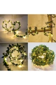 DDPEST 5 Metre Peri Led 5 Metre Telli Taç Sarmaşık Yaprak ( 1 Cm ) Şerit Tel Yapay Yaprak-ls - 3
