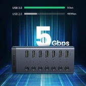 UGREEN 30778 7 Port 5Gbps (USB 3.0 Bağlantı Noktasında) Aktarım Hızı Hub Çoklayıcı ve Şarj İstasyonu - 2
