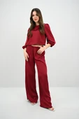 Kadın Truvakar Kol Bol Paça Saten İkili Takım 4236-25 - 2