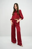 Kadın Truvakar Kol Bol Paça Saten İkili Takım 4236-25 - 10