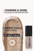FLORMAR Metalik Likit Göz Farı (ALTIN) - Shimmer & Shine Liquid Shadow - 001 Cashmere Gold - 8682536002592 - 5