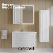 Kayra Lavabo Dolabı Çekmeceli Mat Beyaz - 5