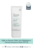 THE PUREST SOLUTİONS Yağlı Ve Karma Ciltler Için Matlaştırıcı Güneş Koruyucu Krem Spf 50, 50 Ml. - 1