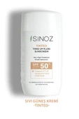 SİNOZ SPF50+ Tinted Sıvı Yüz Güneş Kremi - Yeni Nesil Güneş Filtreleri Ile Hibrit Formül 50ml PA++++ - 1
