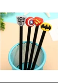Superman Batman Captain America Transformers Kalem Seti Süper Kahramanlar Dörtlü Tükenmez Kalem Seti - 3