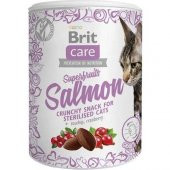 Brit Care Snack Superfruits Kısırlaştırılmış Somonlu Kedi Ödülü 100 Gr - 1