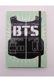 Bts Tasarımlı Defter Lastikli Noktalı Sert Kapak Bts Defter thumbnail 4