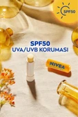 NIVEA SUN Yüksek Güneş Korumalı Dudak Bakım Kremi 4.8gr, SPF50, 24 Saat Nemlendirici, E ve C Vitamini - 4