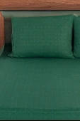 Upstyle Pes Lastikli Çarşaf Seti Çift Kişilik Monstera Kombin Yeşil - 3