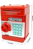 Kırmızı Atm Kasa Para Yutan Kumbara Şifreli Atm Tasarımlı Para Kasası Kumbara Şifreli Kırmızı - 2