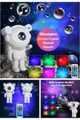 Kumandalı Gece Lambası Yeni Nesil Bluetooth Hoparlörlü Astronot Yıldız Gezegen Projektörü Büyük Boy thumbnail 1