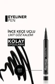 FLORMAR Yarı Mat Bitişli Eyeliner (SİYAH) - Eyeliner Pen - 001 Black - 8690604109609 - 5