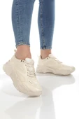 Alba Krem Rengi Sneaker Günlük Kadın Spor Ayakkabı - 4