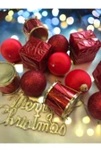 Yeni Yıl Yılbaşı Noel Çam Ağacı Süsü Lüx 13 Parça Noel Çam Ağacı Süsleme Chrismistmas 13 Parça  Süs - 1