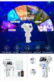 Kumandalı Gece Lambası Yeni Nesil Bluetooth Hoparlörlü Astronot Yıldız Gezegen Projektörü Büyük Boy thumbnail 3