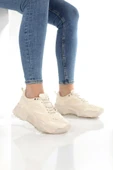 Alba Krem Rengi Sneaker Günlük Kadın Spor Ayakkabı - 3