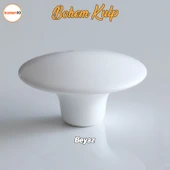 Bohem Plastik Dış Bükey Kulp 10 ADET ( BEYAZ ) Renk Mobilya Mutfak Dolap Dolabı Çekmece Kulpu Kulbu thumbnail 7