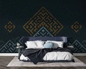 Mozaik Etnik Motif Desenli Duvar Kağıtı - 2