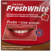 FRESH WHİTE DİŞ TOZU ÇİLEK AROMALI 50GR thumbnail 2