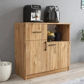 Tanmob MTD0302 İnci 90 cm Kapaklı Çekmeceli Alt Mutfak Dolabı Çam - 1