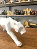 Dekoratif kübik leopar biblo beyaz - 1