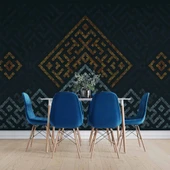 Mozaik Etnik Motif Desenli Duvar Kağıtı - 5