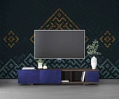 Mozaik Etnik Motif Desenli Duvar Kağıtı - 3
