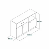 Tanmob MTD0401 İnci 128 cm Kapaklı Çekmeceli Alt Mutfak Dolabı Beyaz - 4