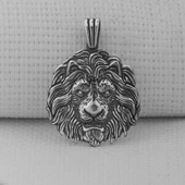 Yeleli Aslan 925 Ayar Erkek Gümüş Kolye Ucu thumbnail 1