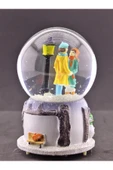Sevgiliye YeniYıl Hediyesi Aşıklar El Ele Tutuşan Sevgililer Kar Küresi Orta Boy Işıklı Müzikli 12cm - 4