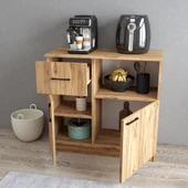 Tanmob MTD0302 İnci 90 cm Kapaklı Çekmeceli Alt Mutfak Dolabı Çam - 3