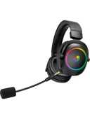 GameBooster WBH44  RGB Wireless 2.4G+BT Siyah Oyuncu Kulaklığı - 3
