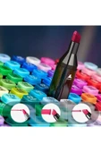 36 LI Çift Taraflı Marker Keçeli Kalem Seti 36 Renk Marker Resim Mimari Ve Grafik Tasarım Kalemi - 7