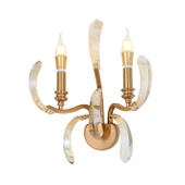 Ronja 2'li Bakır Eskitme Kristal Taşlı Yatak Başı, Salon Aplik thumbnail 5