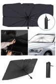 Tüm Binek Araçlar İçin Güneşlik Gölgelik Ön Cam Şemsiyesi Oto Araç İçi  Güneşlik Perde thumbnail 2