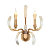 Ronja 2'li Bakır Eskitme Kristal Taşlı Yatak Başı, Salon Aplik thumbnail 3